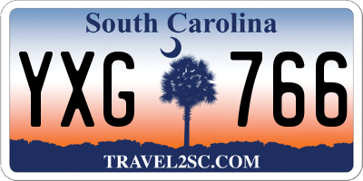 SC license plate YXG766