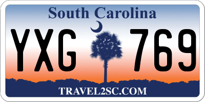 SC license plate YXG769