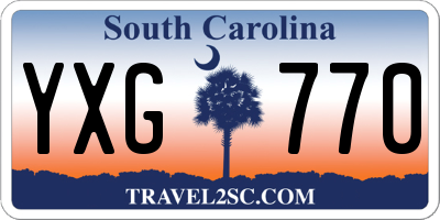 SC license plate YXG770
