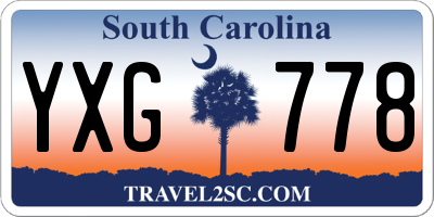 SC license plate YXG778