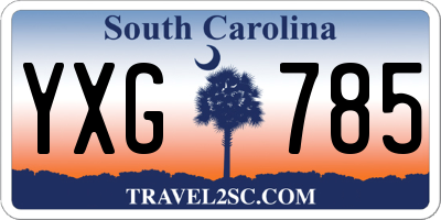 SC license plate YXG785