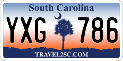 SC license plate YXG786