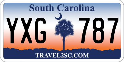 SC license plate YXG787