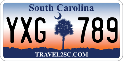 SC license plate YXG789