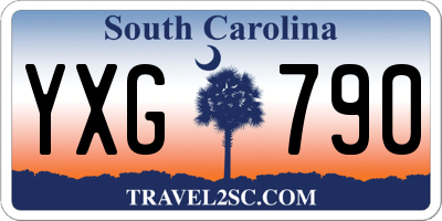 SC license plate YXG790