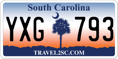 SC license plate YXG793