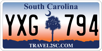 SC license plate YXG794