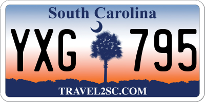 SC license plate YXG795