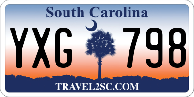 SC license plate YXG798