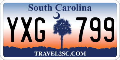 SC license plate YXG799