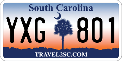 SC license plate YXG801