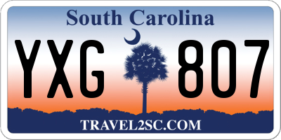 SC license plate YXG807