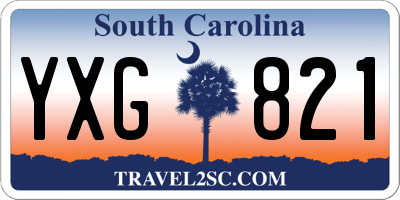 SC license plate YXG821