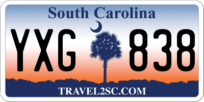 SC license plate YXG838