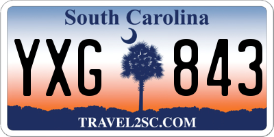 SC license plate YXG843