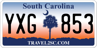 SC license plate YXG853