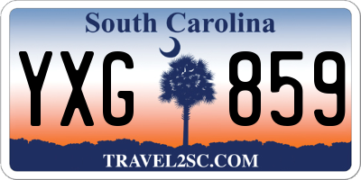SC license plate YXG859