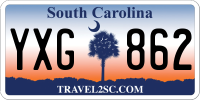 SC license plate YXG862
