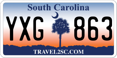 SC license plate YXG863