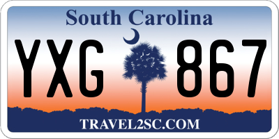 SC license plate YXG867