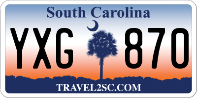SC license plate YXG870