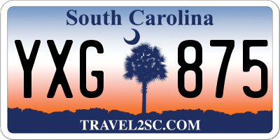 SC license plate YXG875