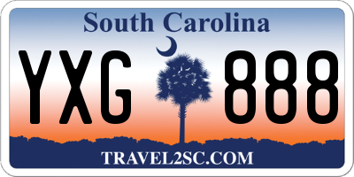 SC license plate YXG888