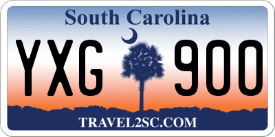 SC license plate YXG900