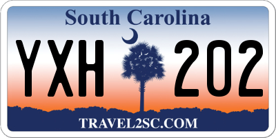 SC license plate YXH202