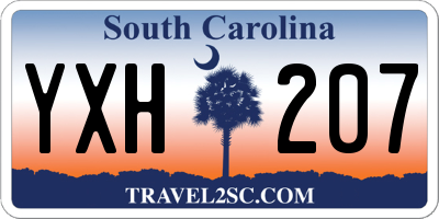 SC license plate YXH207