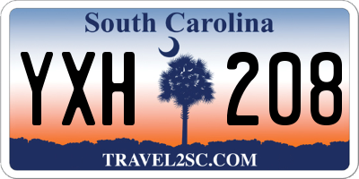 SC license plate YXH208