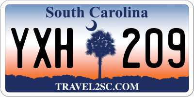 SC license plate YXH209