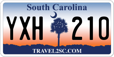 SC license plate YXH210