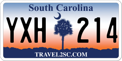SC license plate YXH214