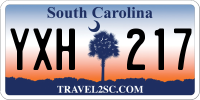SC license plate YXH217