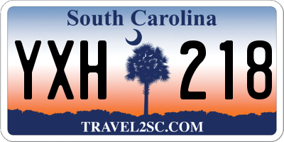 SC license plate YXH218