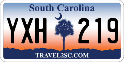 SC license plate YXH219