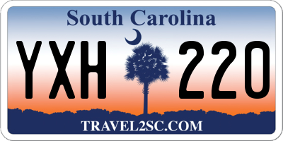 SC license plate YXH220