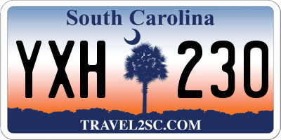 SC license plate YXH230