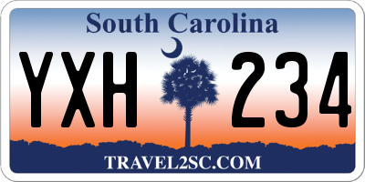 SC license plate YXH234