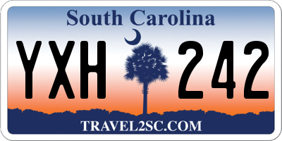 SC license plate YXH242