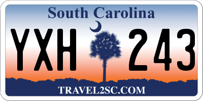 SC license plate YXH243