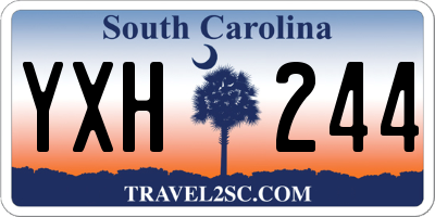 SC license plate YXH244