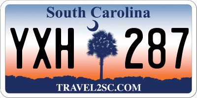 SC license plate YXH287