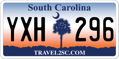 SC license plate YXH296