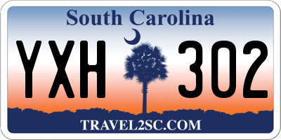 SC license plate YXH302