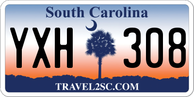 SC license plate YXH308