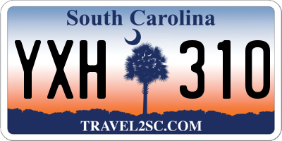 SC license plate YXH310