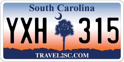 SC license plate YXH315