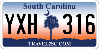 SC license plate YXH316